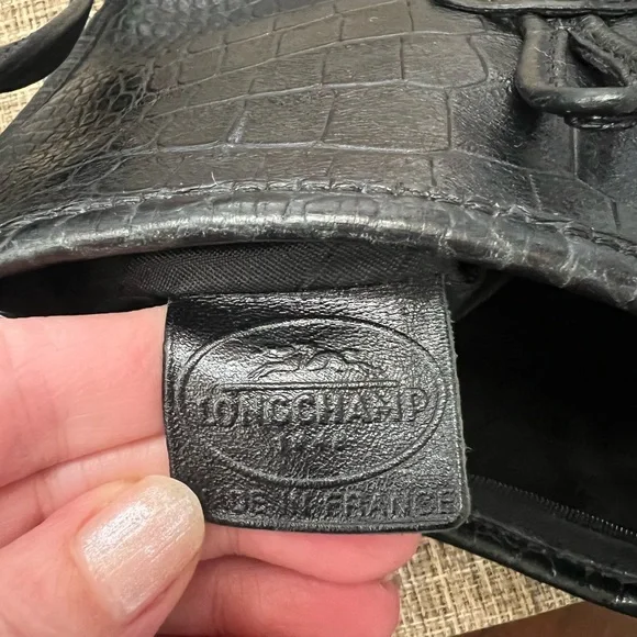 Longchamp Croc Roseau Leather Crossbody - Picture 5 of 14